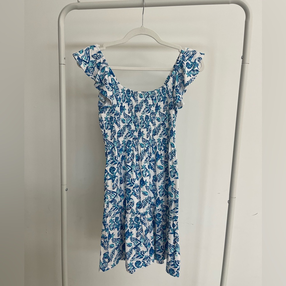 Lilly Pulitzer Blue and White Patterned Dress